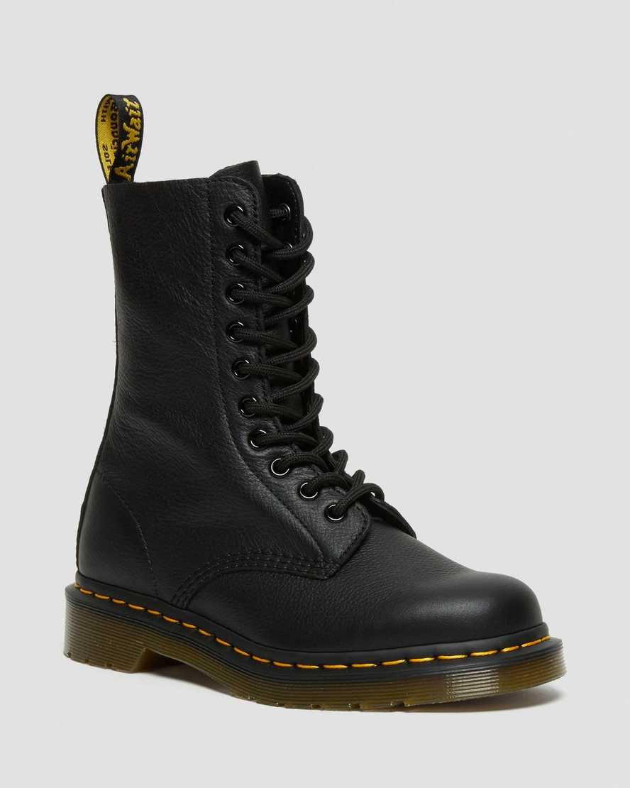 Dr. Martens 1490 Virginia Nahka Naisten Originals Nilkkurit - Mustat Nilkkurit [123-XBRIVJ]